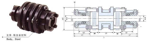 膜片脹套聯軸器設計圖